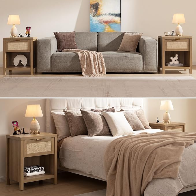 SICOTAS Nightstands Set of 2