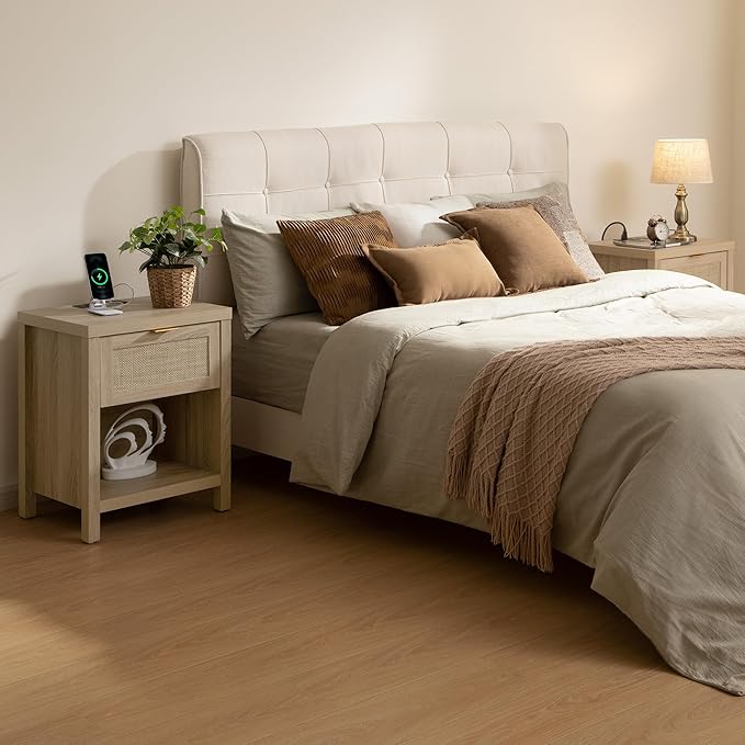 SICOTAS Night Stand with Charging Station