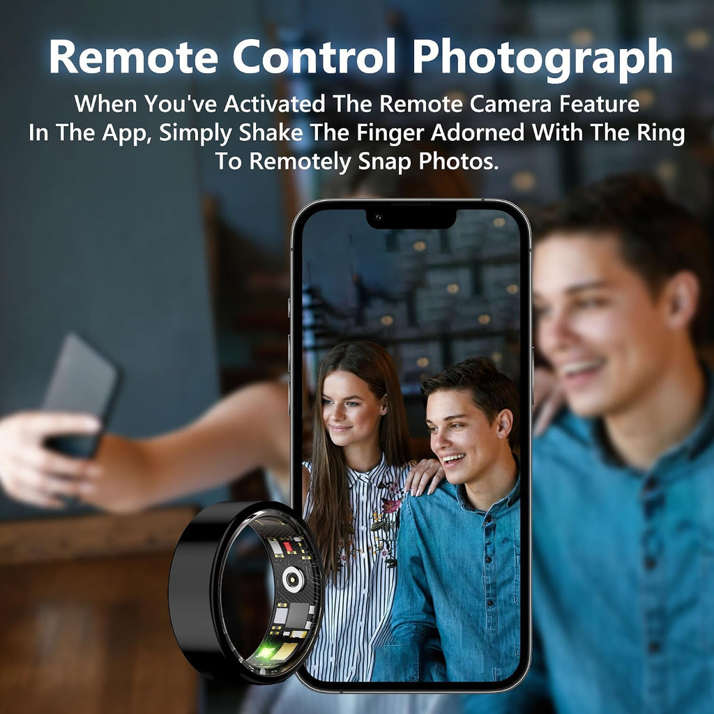Smart Health Ring Fitness Tracker for Men Women, Gold 8