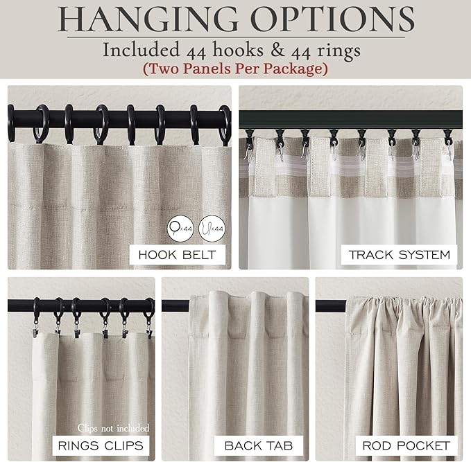 Extra Wide 70 Inch Length Blackout Curtains & Drapes 120 Inches Long 2 Panels