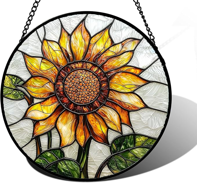 DASTOLL Stained Glass Window Hanging