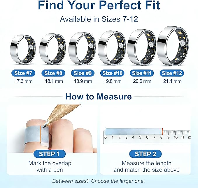 Smart Ring Health & Fitness Tracker