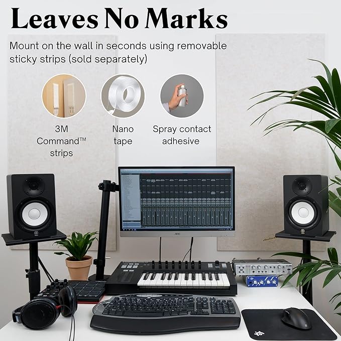 AudioSilk Acoustic Panels, 2 Pack, Mid Grey