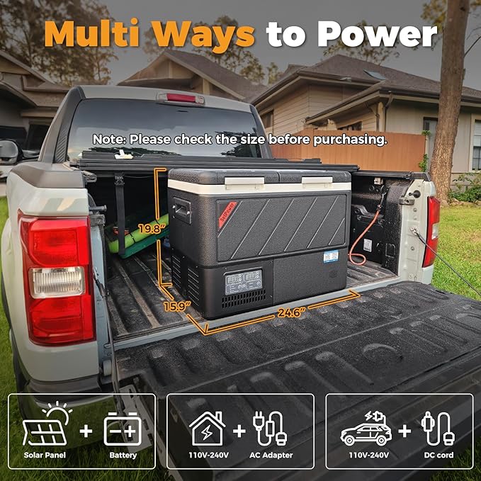 Setpower 12v Refrigerator with APP Control, 48QT Dual Zone 12V Fridge Freezer