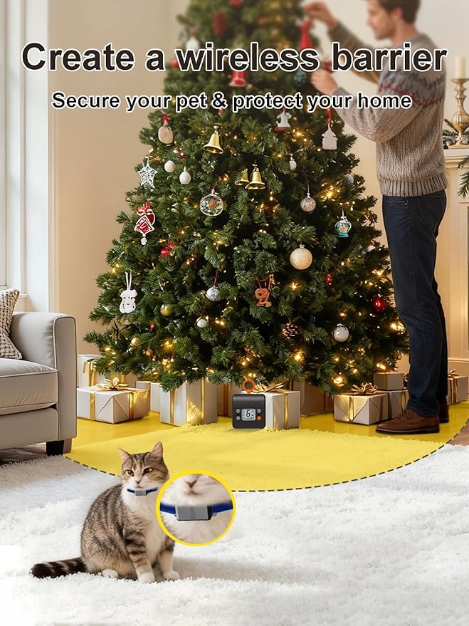 FLYSPEAR Extra Receiver Collar for Indoor Wireless Cat Barrier, Receiver Collar