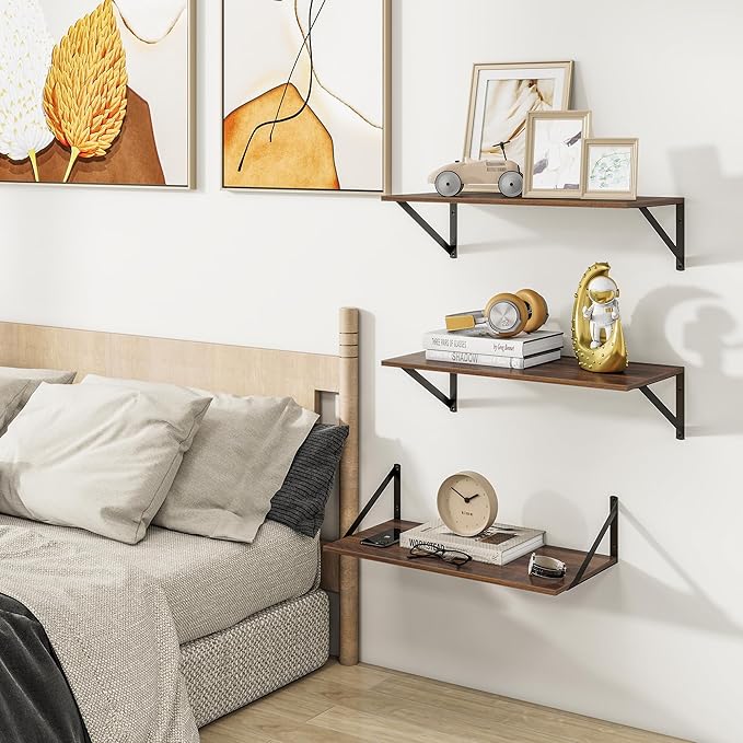 Heimlove 24" W x 12" D Wall Shelves (Set of 3)