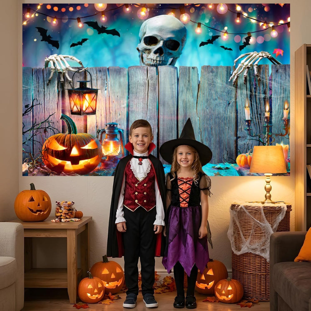 10x8ft Halloween Horror Skull Photography Backdrop