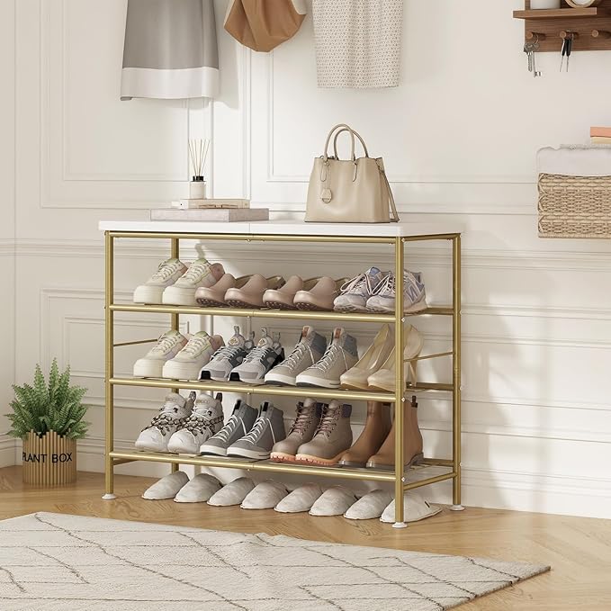 SUOERNUO Shoe Rack Organizer 4 Tier