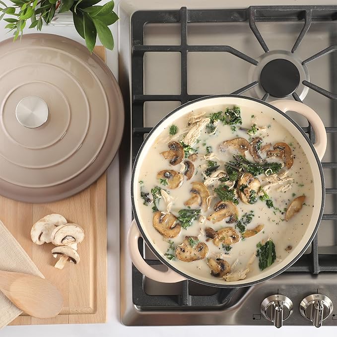 Gibson Home Addlestone 7 Qt Enameled Cast Iron Dutch Oven Pot