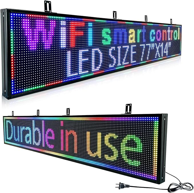 programmable led sign custom scrolling digital signage display screen outdoor