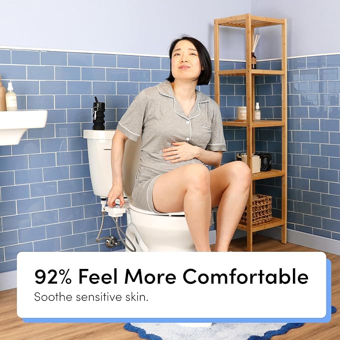 TUSHY Fresh Cool Water Bidet: Ultra Slim Toilet Seat Attachment Easy DIY