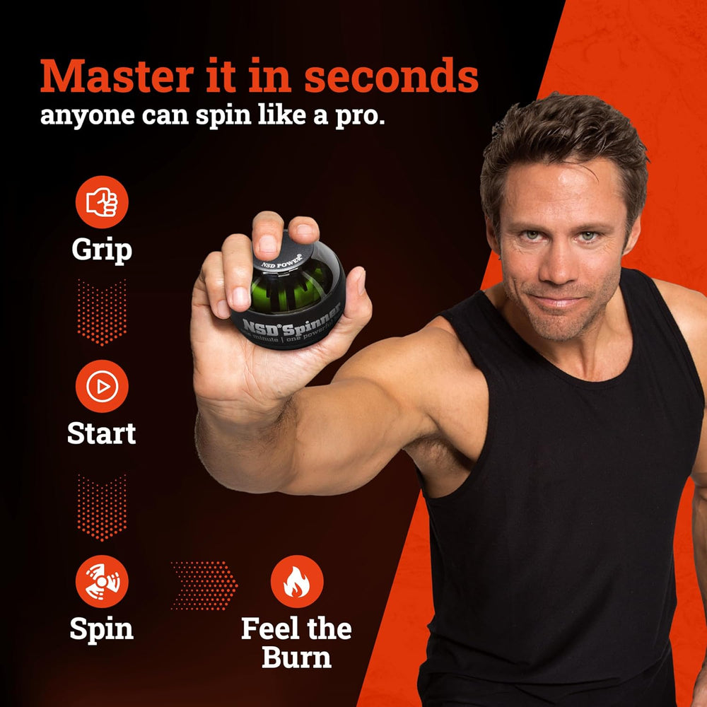 NSD Manual Thumb Wind Start Spinner Gyro Ball – Up to 15,000-18,000 RPM Premi...