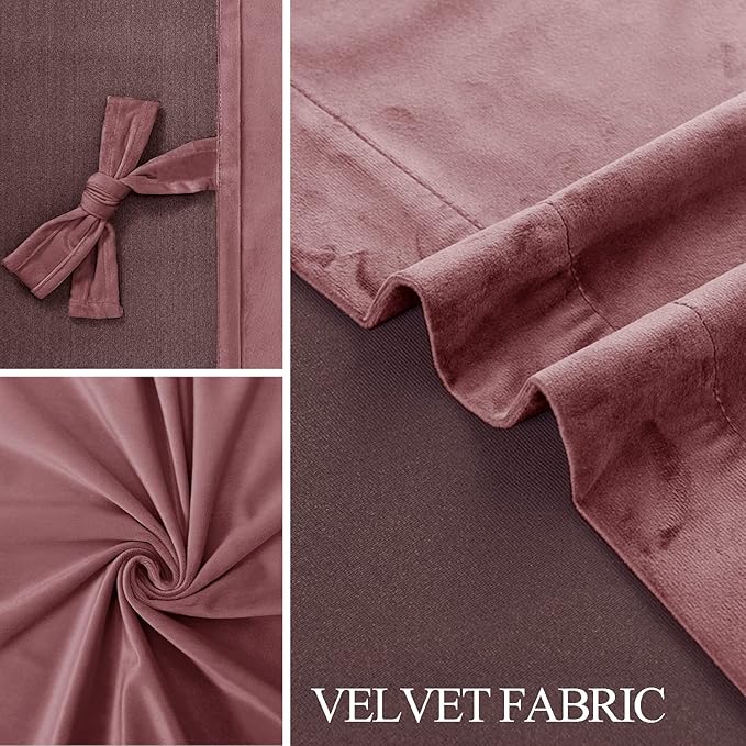 JIUZHEN Velvet Curtains 96 inches