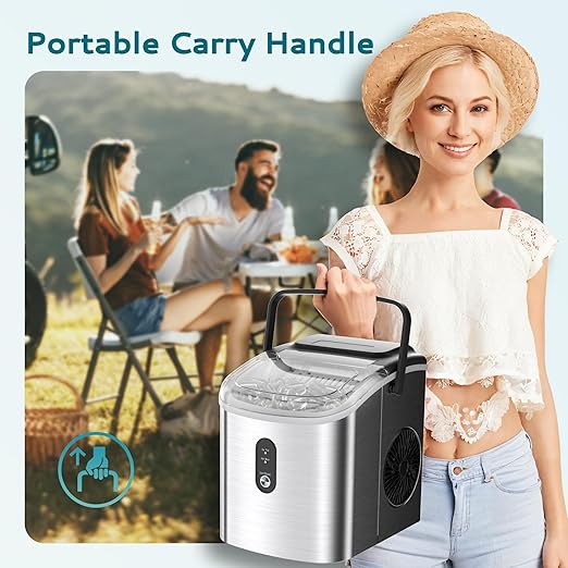 EUHOMY Ice Maker Countertop, Portable Ice Machine