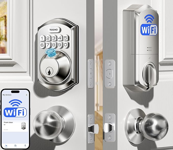 TEEHO TE012W-K WiFi Smart Keyless Entry Door Lock