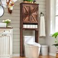 ACCOHOHO 67" Tall Farmhouse Over The Toilet Storage Bathroom Cabinet, Brown