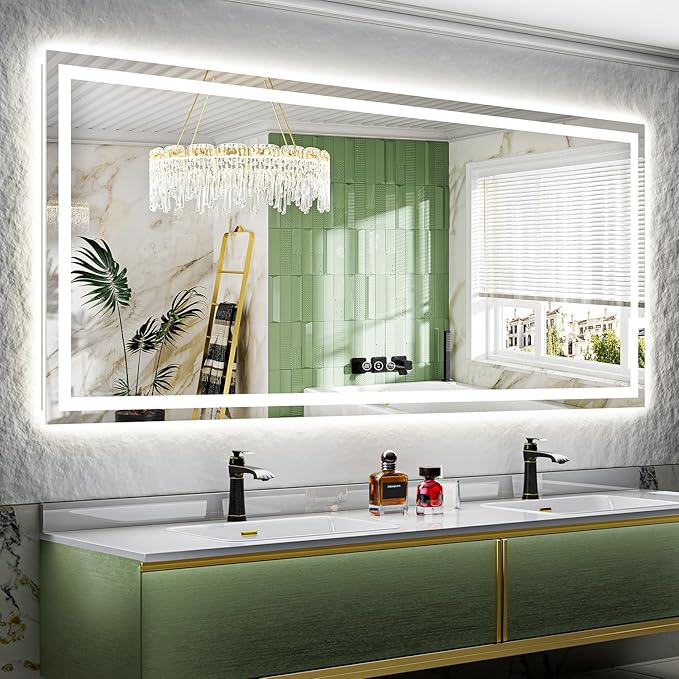 YEELAIT 88x38 Inch LED Bathroom Mirror