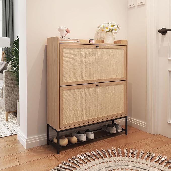 AVZEAR Narrow Shoe Storage Cabinet