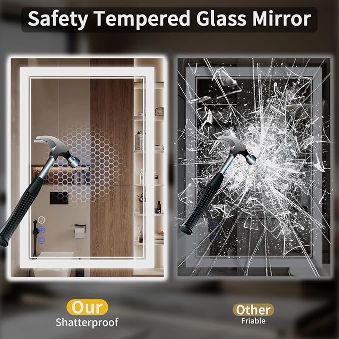 30"x36" LED Bathroom Mirror