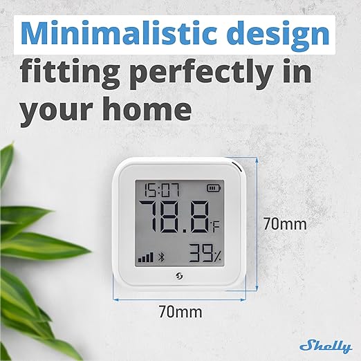 Shelly H&T Gen3 Ivory | Wi-Fi and Bluetooth Smart Temperature & Humidity Sensor