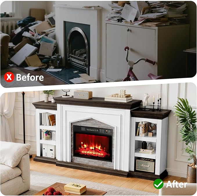 Naice 80" Electric Fireplace