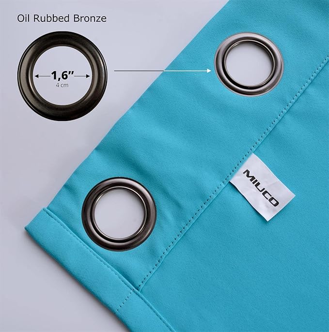 MIUCO Room Darkening Thermal Insulated Grommet Window Blackout Curtains Panels