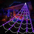 Halloween Decorations Outdoor Spider Web: Giant Light Up Spider Webs Decor