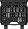 64-Piece 3/8" Drive Socket Set, SAE & Metric, Deep & Shallow, 72-Tooth Ratchet