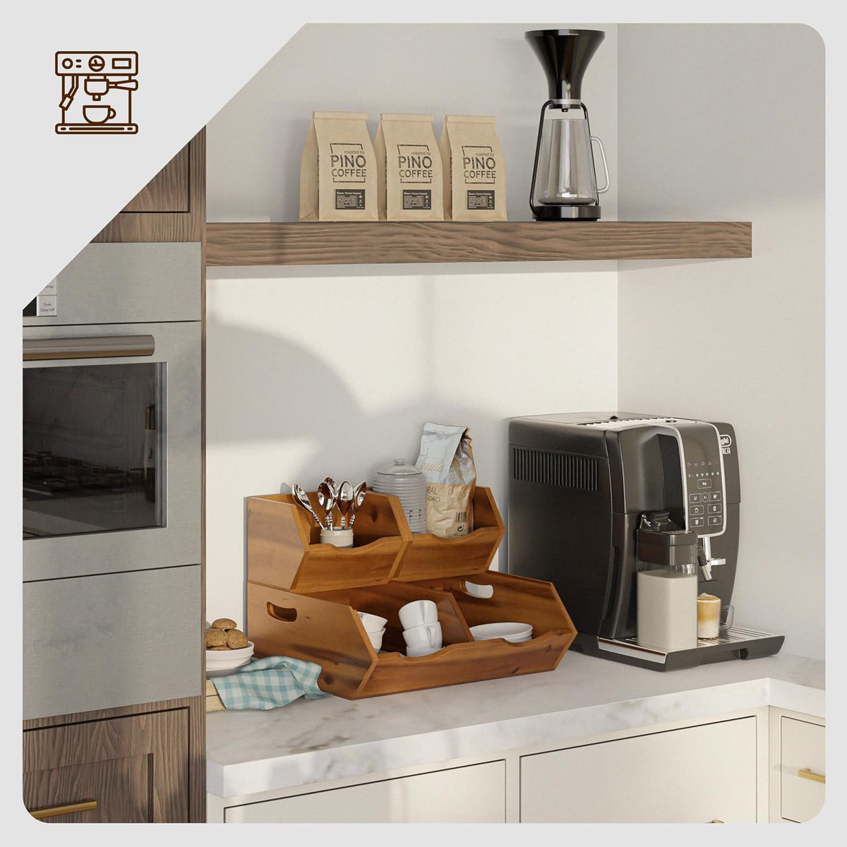 Tidita Potato & Onion Storage Bin, Stackable Pantry Bins (Patent Pending)