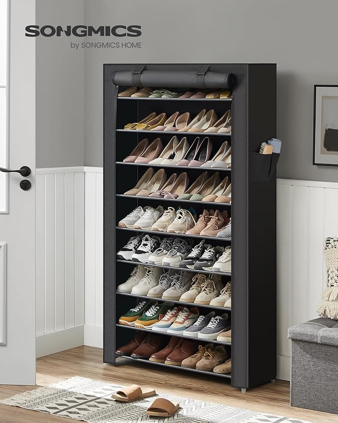 SONGMICS 10-Tier Shoe Rack, Shoe Storage Cabinet (50 Pairs)