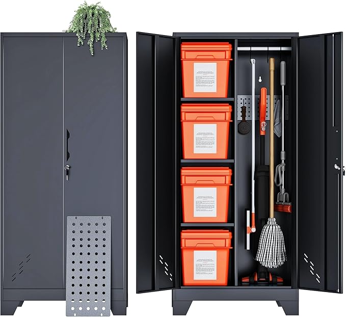 Storage Cabinet 61" H, Metal Outdoor Sheds