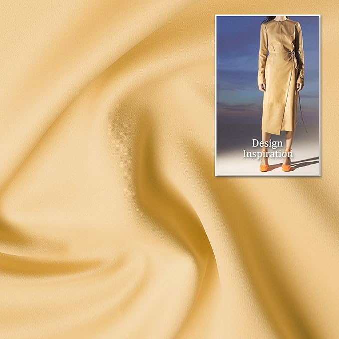 DUALIFE Desert Mist Yellow Solid Curtains 96 Inch Length Blackout Curtain Panels