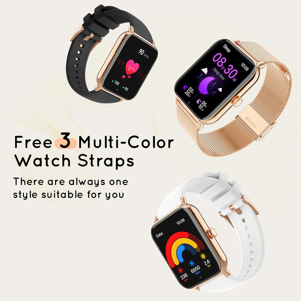 smart watch for women men (answer/make calls) 1.85" showing dimensions