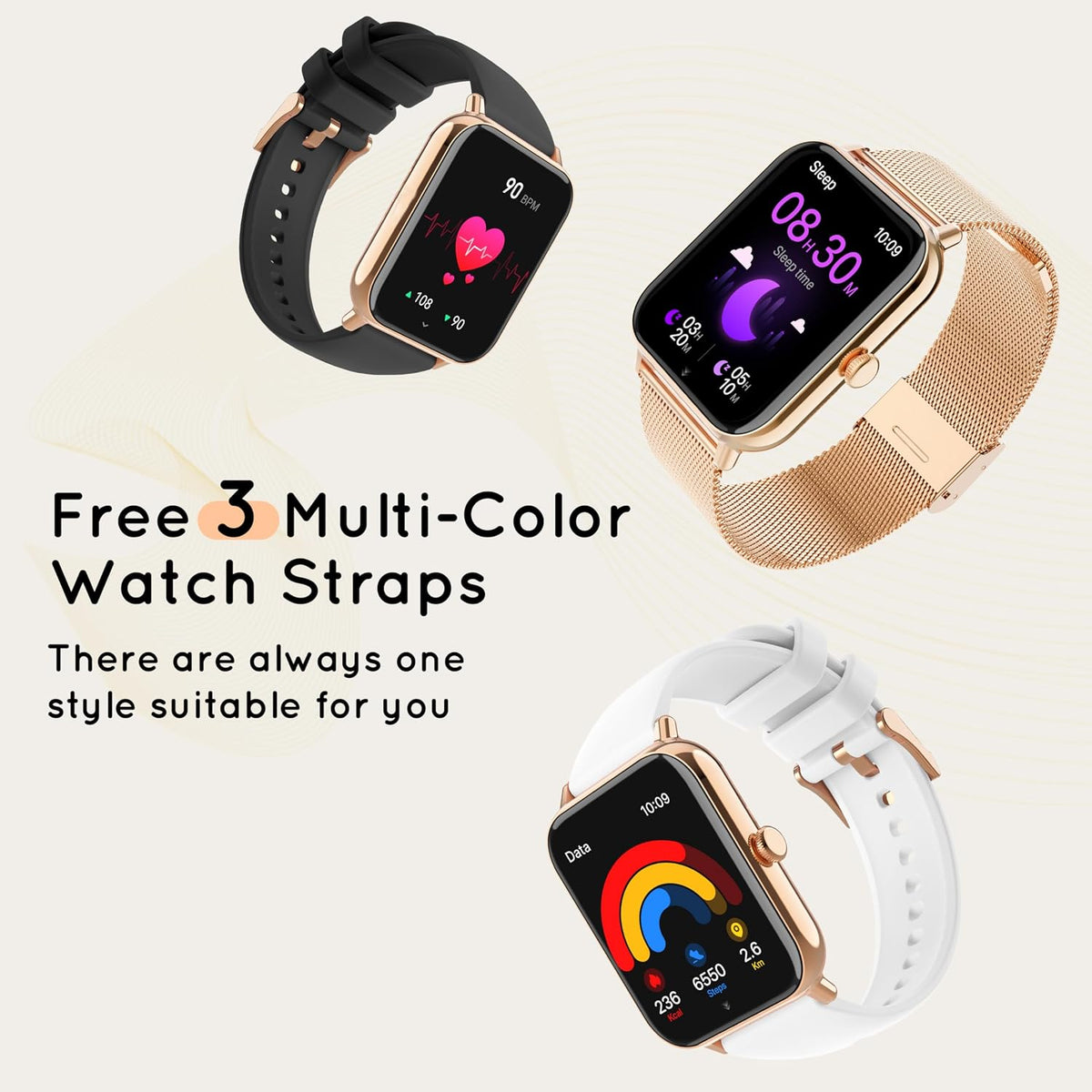 smart watch for women men (answer/make calls) 1.85" showing dimensions