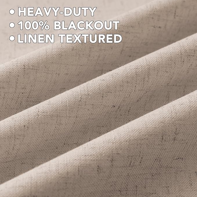 H.VERSAILTEX Linen Curtains 100% Blackout Curtains