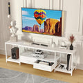 GYIIYUO TV Stand with Fabric Drawers