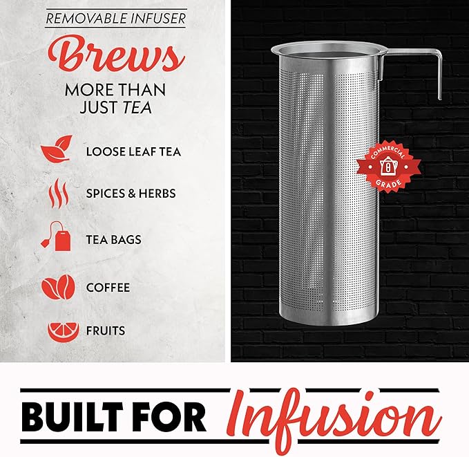 Gourmia Electric Programmable Glass Kettle – 1.7L Temperature Control Tea &