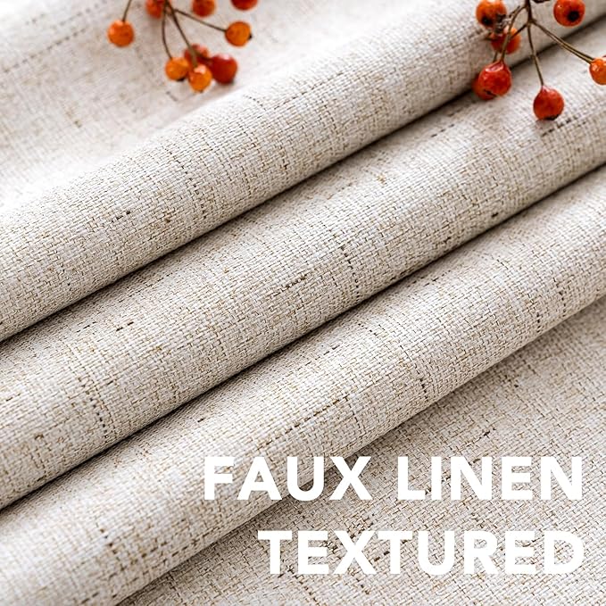 H.VERSAILTEX Linen Curtains 100% Blackout Curtains