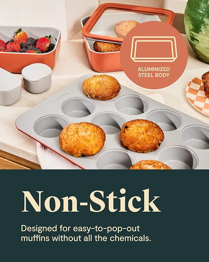 Caraway Non-Stick Ceramic 12-Cup Muffin Pan Duo