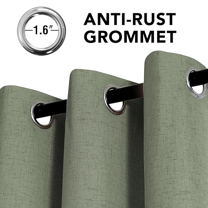H.VERSAILTEX Linen Curtains 100% Blackout Curtains