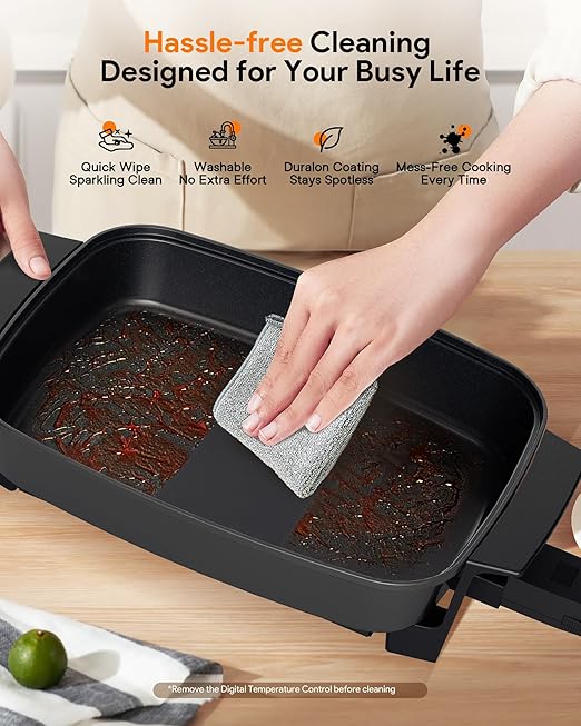 Nuwave Medley XL Digital Electric Skillet, Family Size Griddle w/Glass Lid
