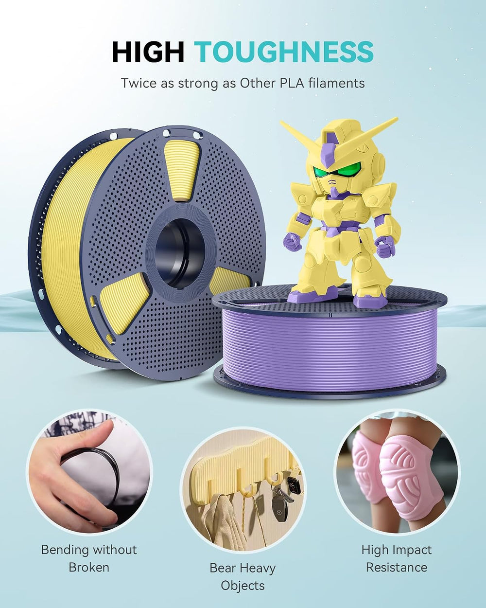 SUNLU High Speed PLA Filament 1.75mm, 8x250G Meta Pack, 8 Colors