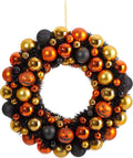 Nearly Natural 19" Shatterproof Pumpkin Ornament Halloween Wreath