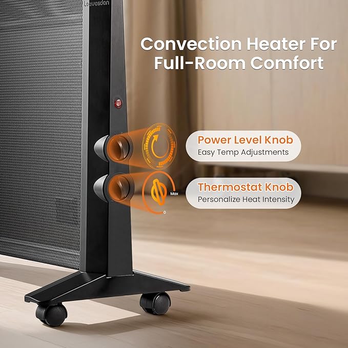 Space Heater for Indoor Use Large Room, 1500W Infrared Electric Room Heater for