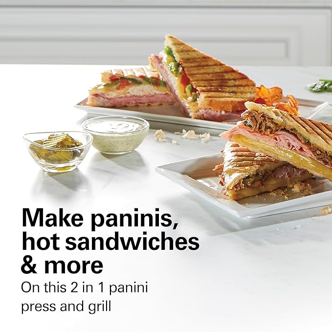 Hamilton Beach Panini Press, Sandwich Maker & Electric Indoor Grill, Upright