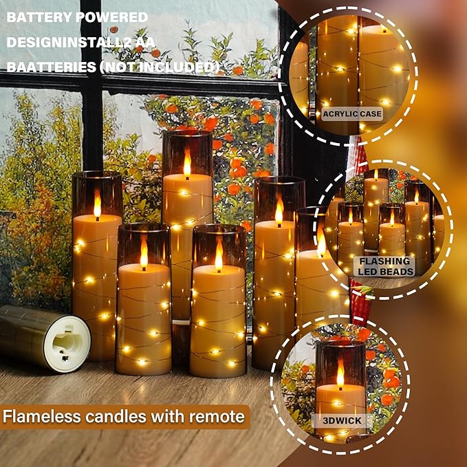 Flickering Flameless LED Candles, Battery Operated Candles 24 Pcs