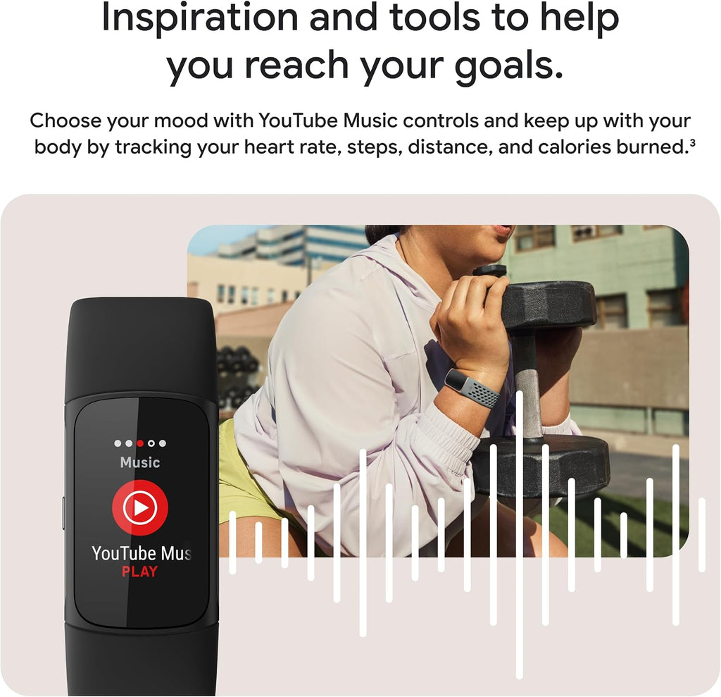 Fitbit Charge 6 Fitness Tracker with Heart Rate, GPS, Obsidian