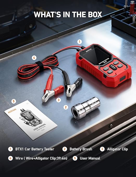 AstroAI Car Battery Tester, 12V/24V Digital Automotive Meter Diagnostic Tool