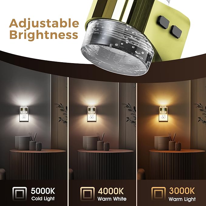 L LOHAS LED 2 Pack 3CCT Night Lights Plug into Wall, 3000K/4000k/5000K