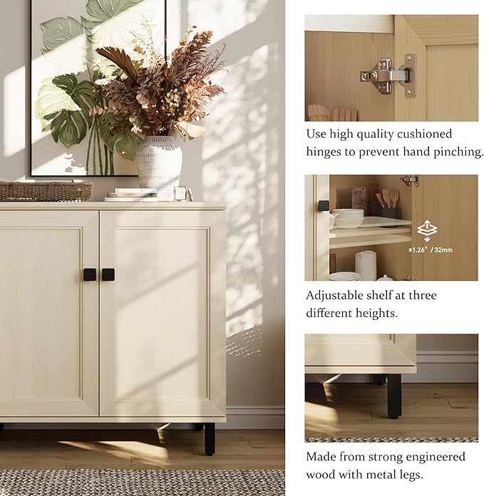 Multifunctional Buffet Sideboard Cabinet Farmhouse Modern Storage Cabinet